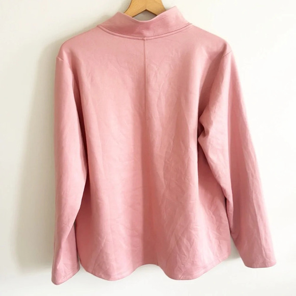 Nike mauve pink Therma-FIT One Long Sleeve 1/2 Zip sweatshirt knit top size XXL - Picture 6 of 8